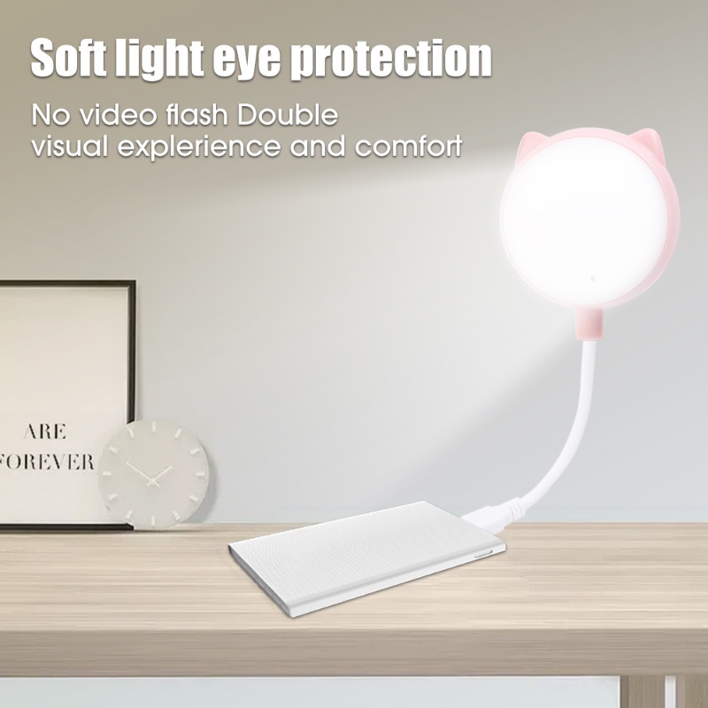 Đèn Ngủ USB Thông Minh Xoay 360 Độ Hình Mèo Sáng Tạo Bảo Vệ Mắt Cho Bé