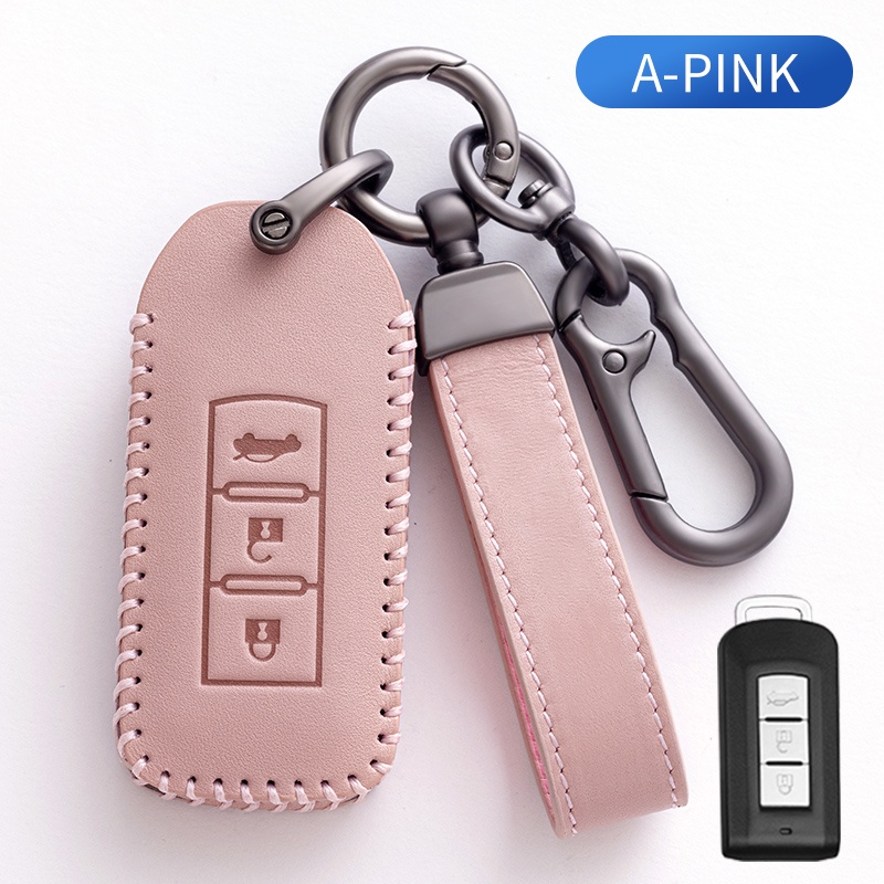 Túi Da TPU Đựng Chìa Khóa Xe Hơi Mitsubishi Outlander 3 ASX Colt Lancer 10 EX Grandis Pajero Thiết Kế 3 Nút Tự Động Thông Minh