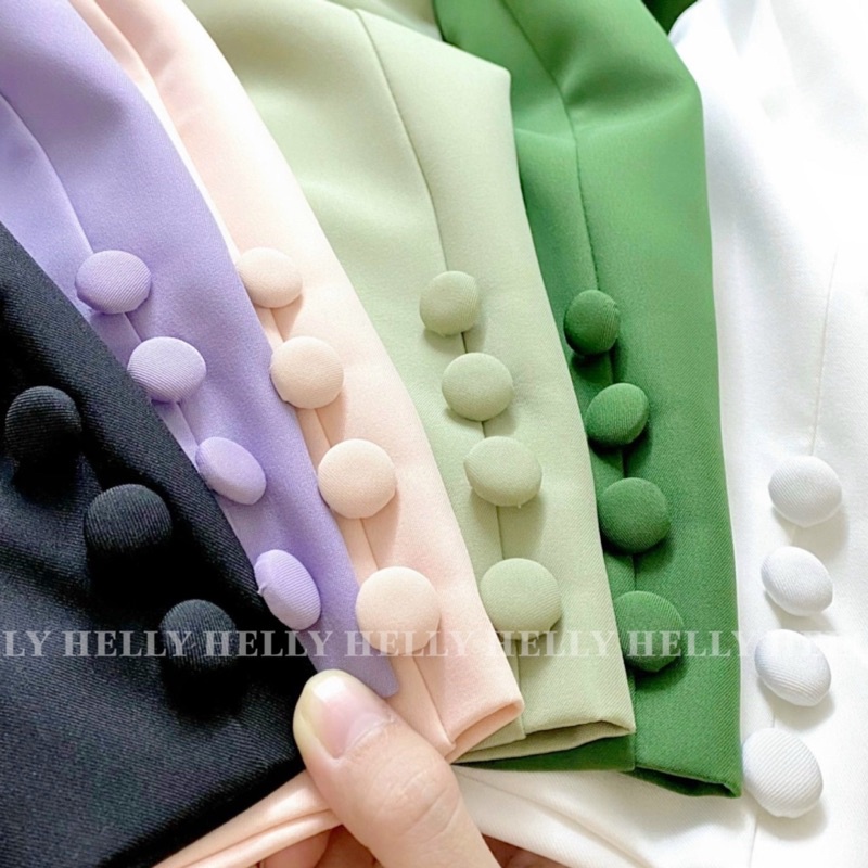 ÁO BLAZER NỮ NÚT BỌC VẢI HELLY SHOP