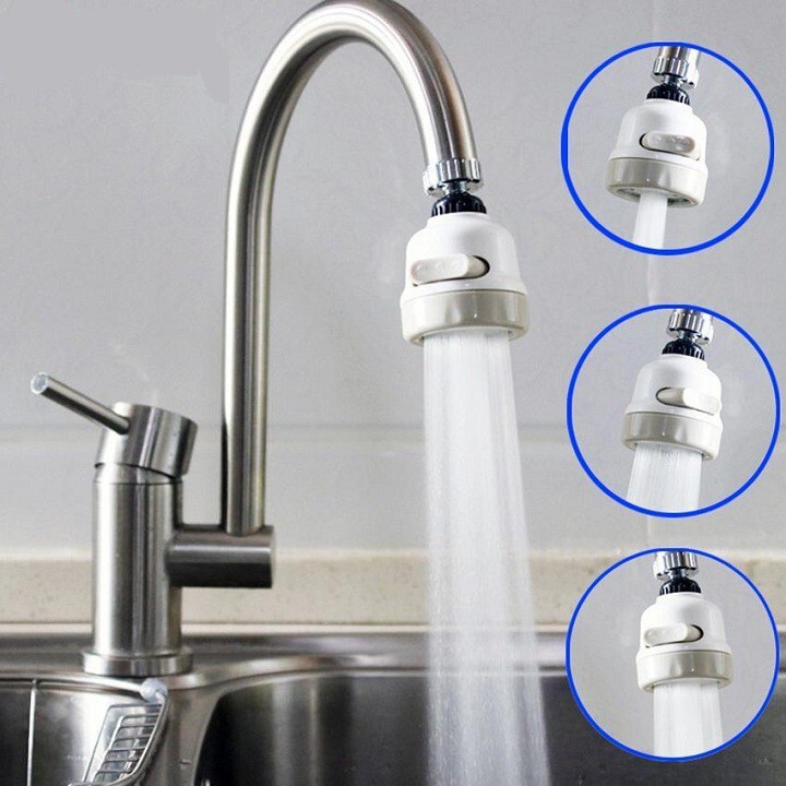 GD646C Đầu Vòi Nối Rửa Chén Bát Tăng Áp - 3 Chế Độ Phun - Xoay 360 Độ
