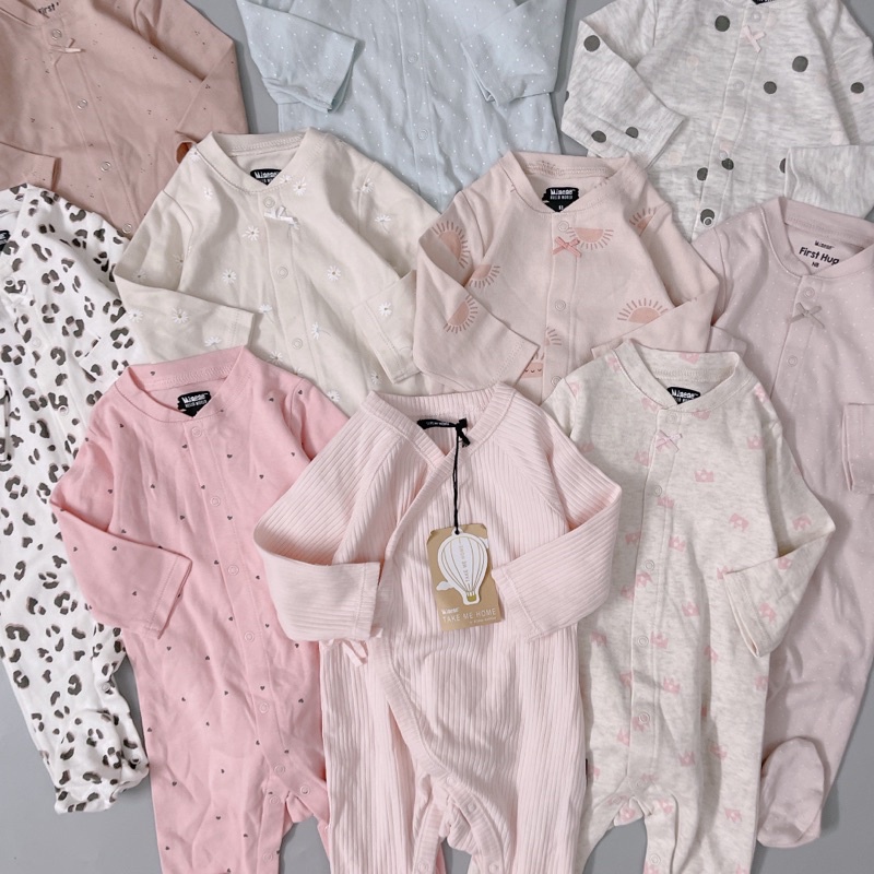 (3m:5-7kg) Bodysleep/sleepsuit/ Body liền thân 100% cotton mềm co giãn