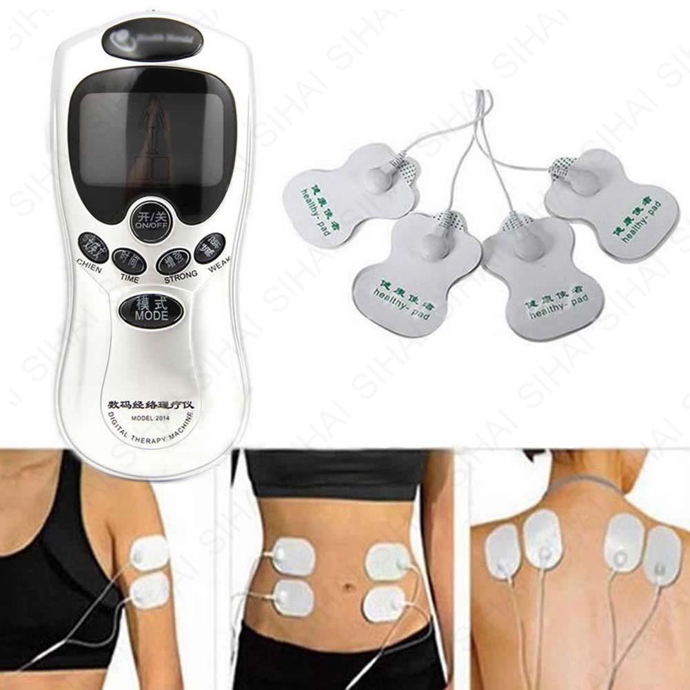 Máy mát-xa kỹ thuật số SYK-208 liệu pháp xung điện Tens bấm huyệt giảm đau có miếng đệm điện cực