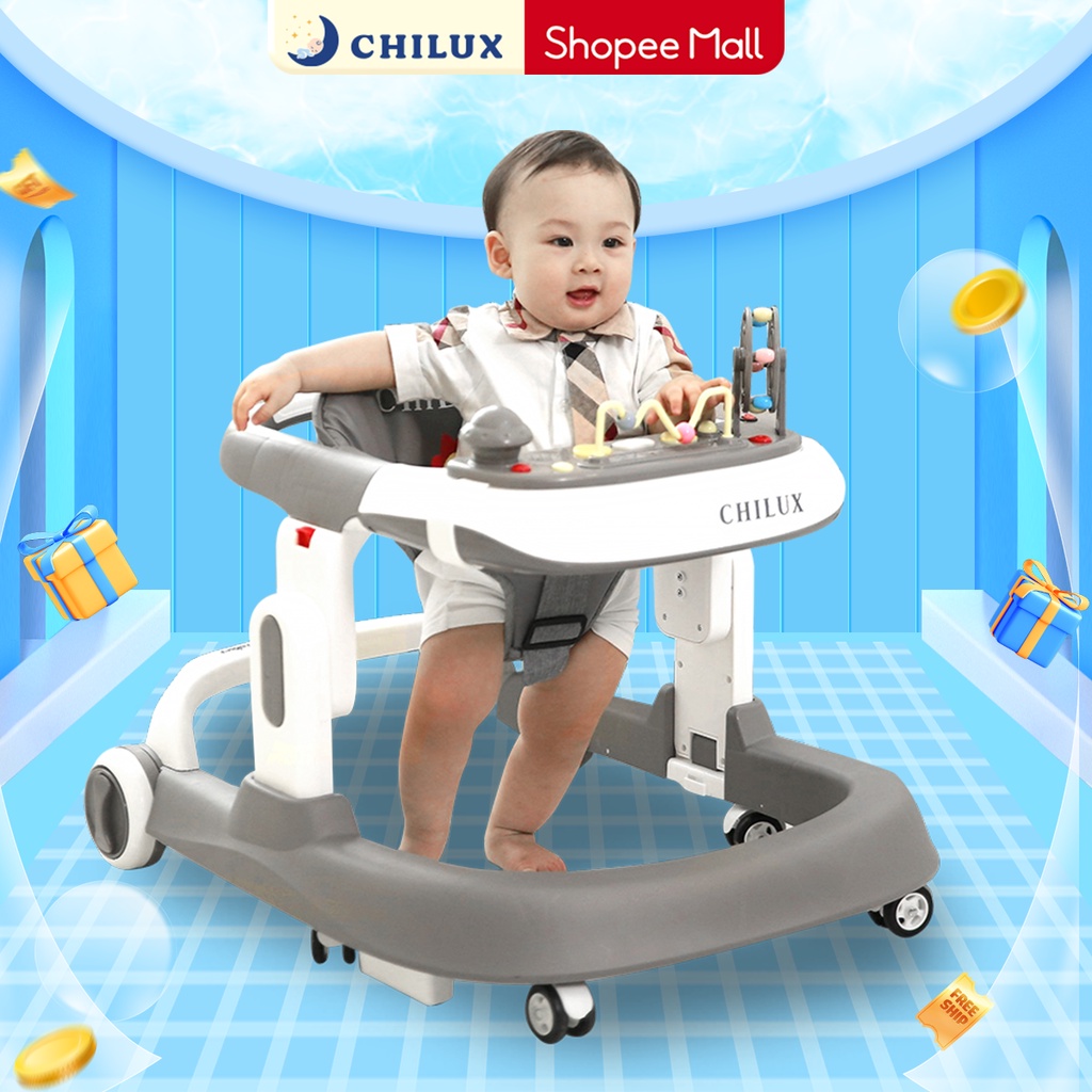 Xe tập đi cho bé đa năng Chilux Walk-S - có thể gấp gọn, tạo cho bé phương hướng cố định khi di chuyển