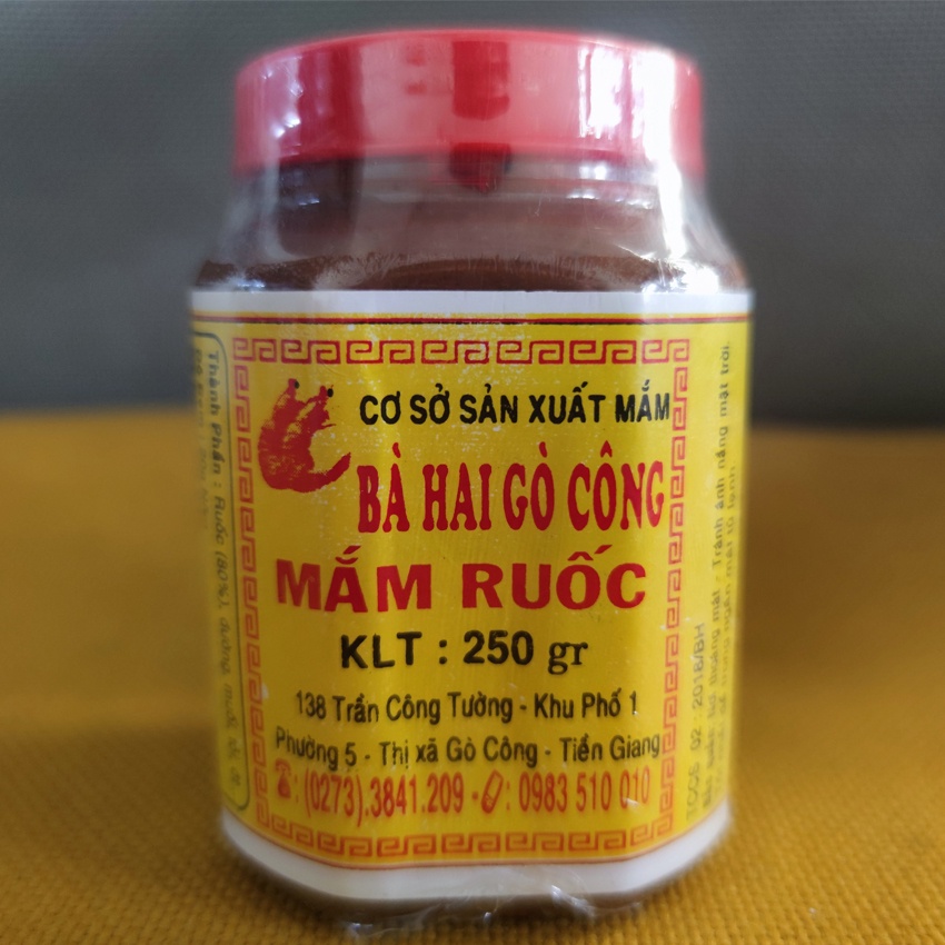 Mắm ruốc bà hai Gò Công, loại 1 (250g / hủ)