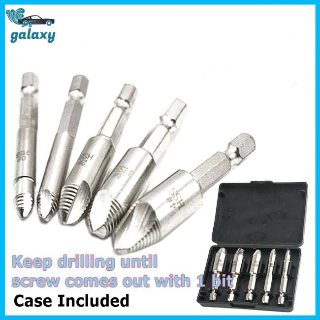 Galaxy Set 5 Mũi Khoan Tháo Ốc Vít Bị Hỏng 5 Kích Cỡ