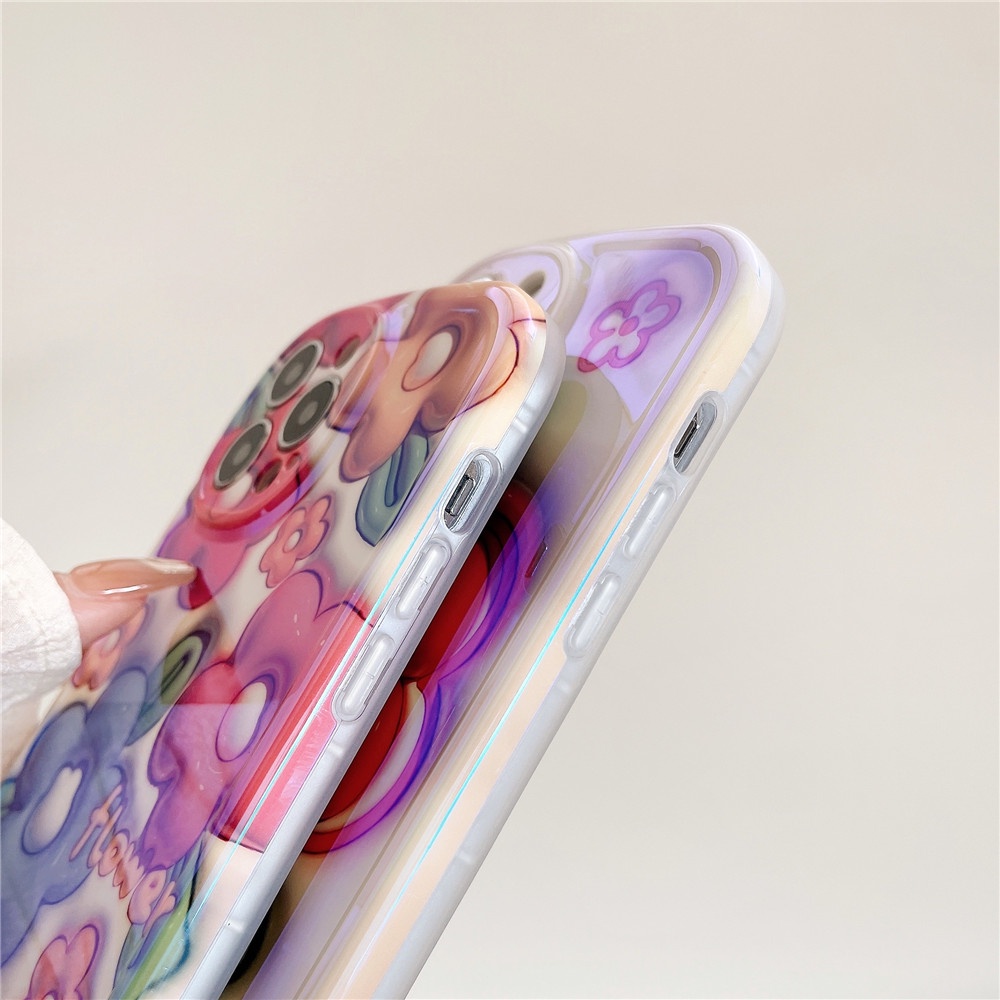 Ốp Điện Thoại Silicon Hình Thỏ Hoa 3D Cho iPhone 14 13 12 Pro MAX 11 14promax 14pro XS MAX XR X