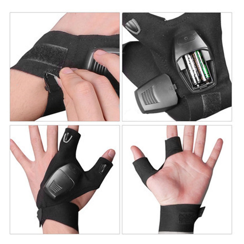 Găng Tay Đèn Pin LED Có Thể Sạc Lại Dùng Để Sửa Chữa Câu Cá