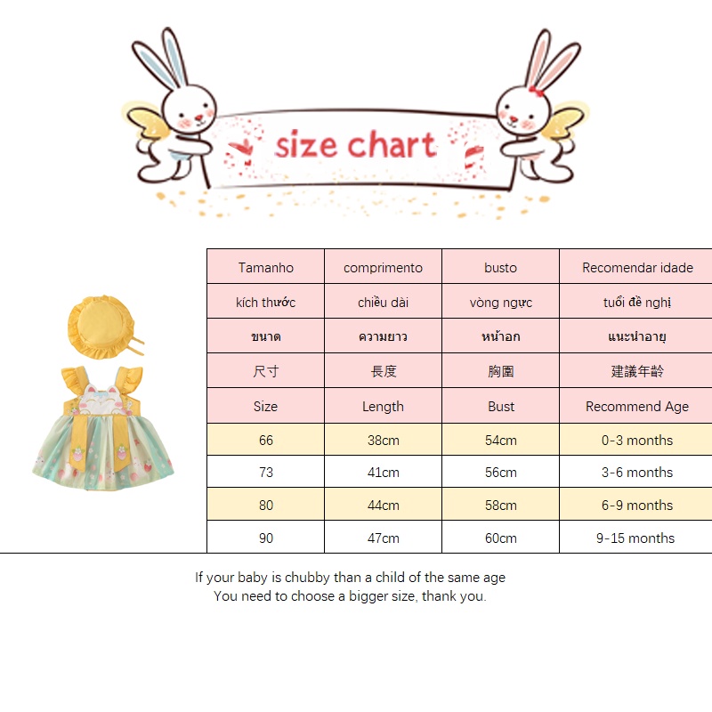 Đầm Hán phục BCBL không tay họa tiết mèo trăng tròn cho bé gái