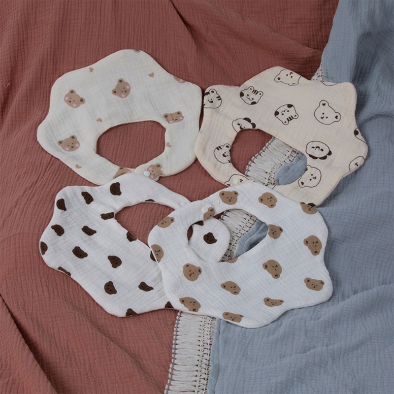 Yếm Ăn Chất Liệu Cotton Mềm Dễ Thương Cho Bé Gái