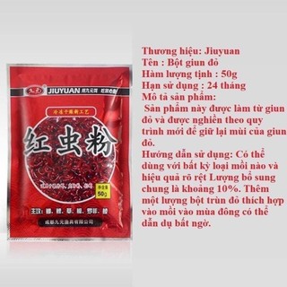 Bột câu cá giun đỏ