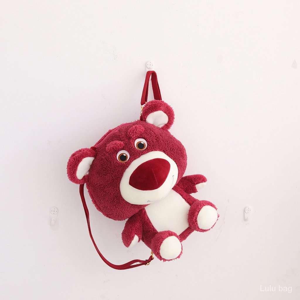 Balo cute đeo vai hình gấu bông dâu tây Disney dễ thương dùng làm quà tặng cho bé