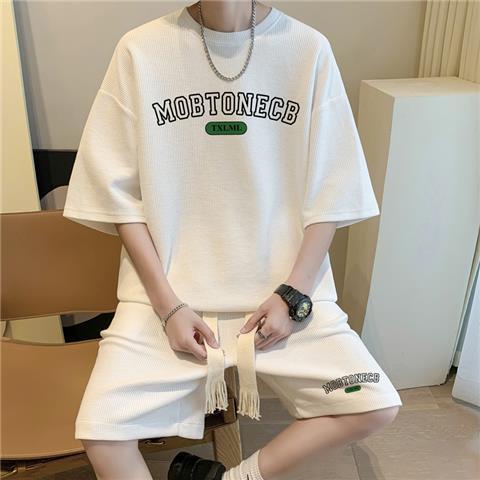 Set Áo Thun Ngắn Tay Form Rộng Và Quần Short Thể Thao Thời Trang Mùa Hè Cho Nam