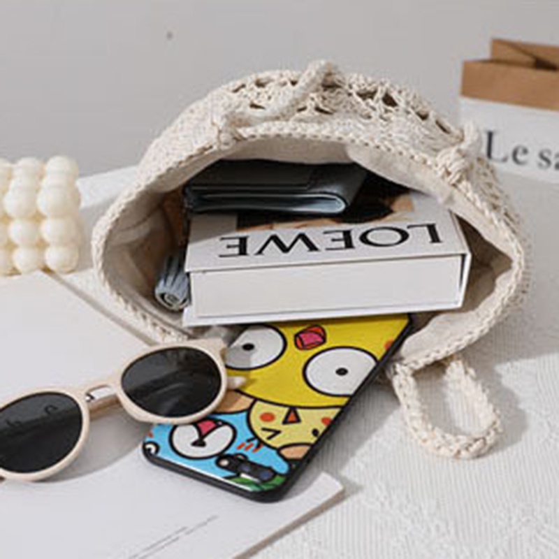 Túi Xách cotton Dệt Tay Phong Cách Hàn Quốc Cho Nữ