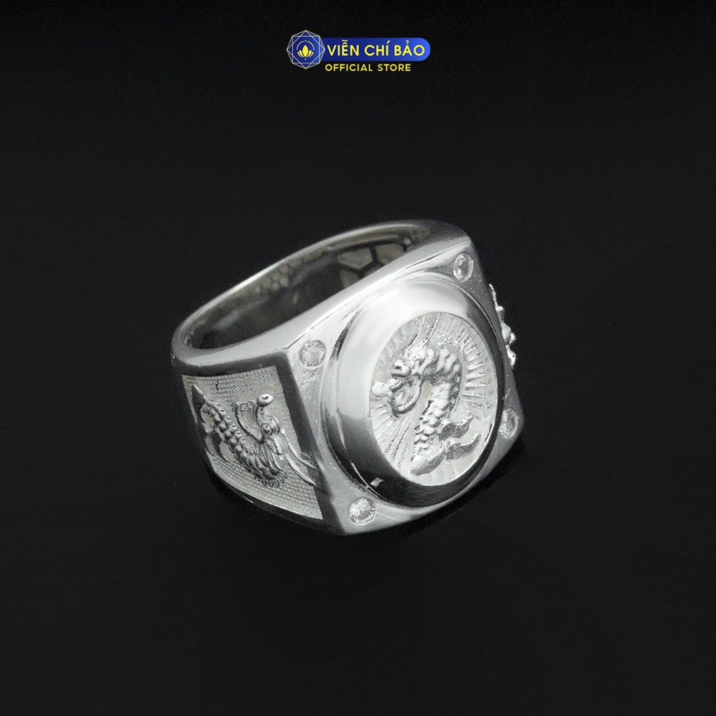 Nhẫn bạc nam rồng chất liệu bạc Ý thời trang phụ kiện trang sức Viễn Chí Bảo N300822