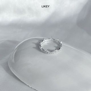 Nhẫn bạc Likey vương miện quý tộc