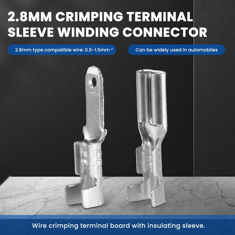 Set 200 Đầu Nối Cách Điện 2.8MM Male / Female