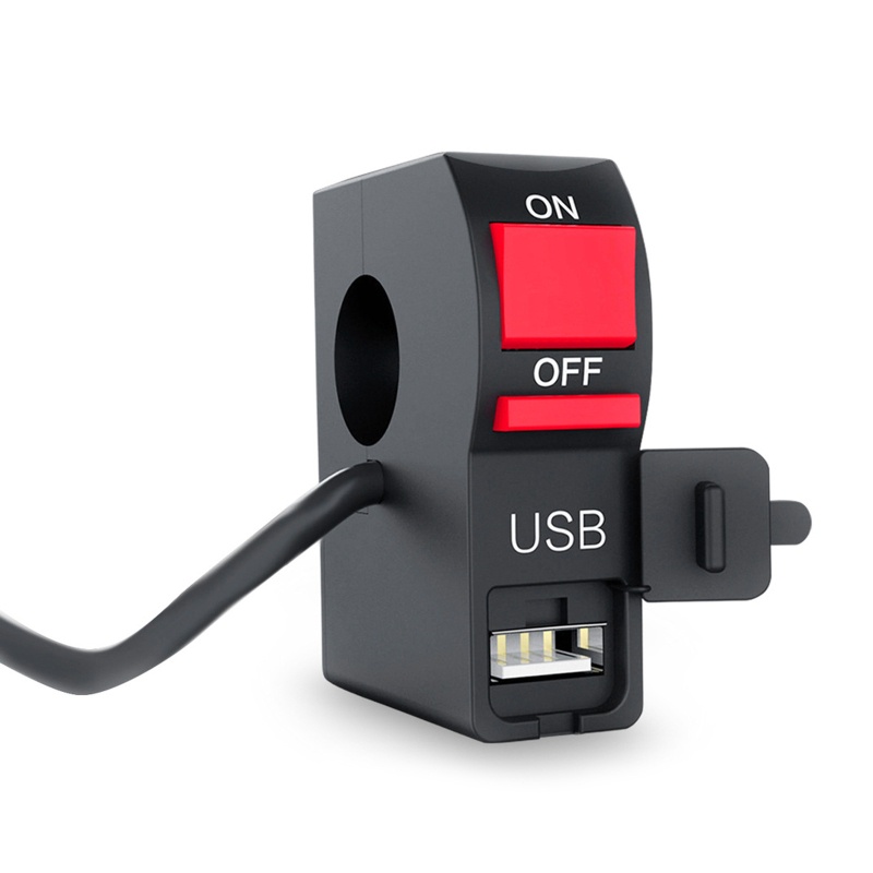Công Tắc Khởi Động Tắt / Mở Đèn Kèm Sạc USB Điện Thoại 7 / 8 "2 Cho Xe Mô Tô