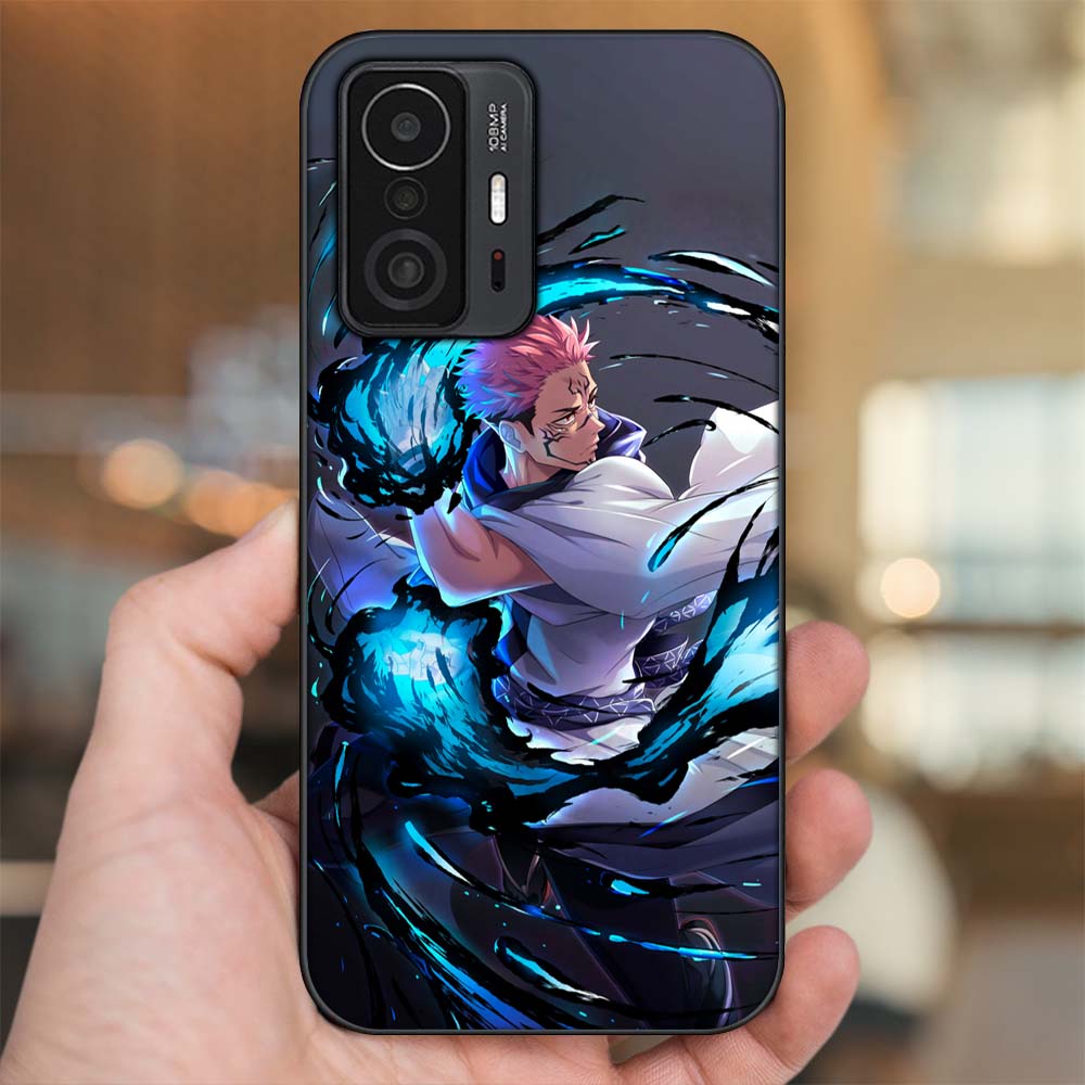 Ốp lưng Xiaomi 11T viền đen in hình Sukuna Yuji Jujutsu Kaisen Chú Thuật Hồi Chiến