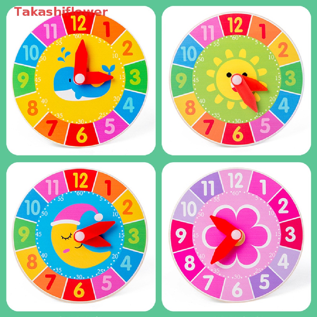 (Takashiflower) Đồng Hồ Đồ Chơi Bảng Hoạt Động Cảm Biến Montessori DIY Cho Bé