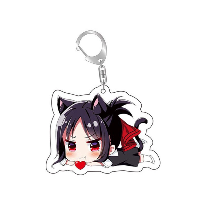 Móc Chìa Khóa Bằng Acrylic Hai Mặt Hình Anime Kaguya-sama: Love Is War Fujiwara Chika Shinomiya Kaguya Dễ Thương