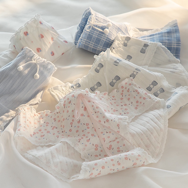 Quần Lót Cotton In Họa Tiết Trái Cây Hoạt Hình Dễ Thương Cho Nữ
