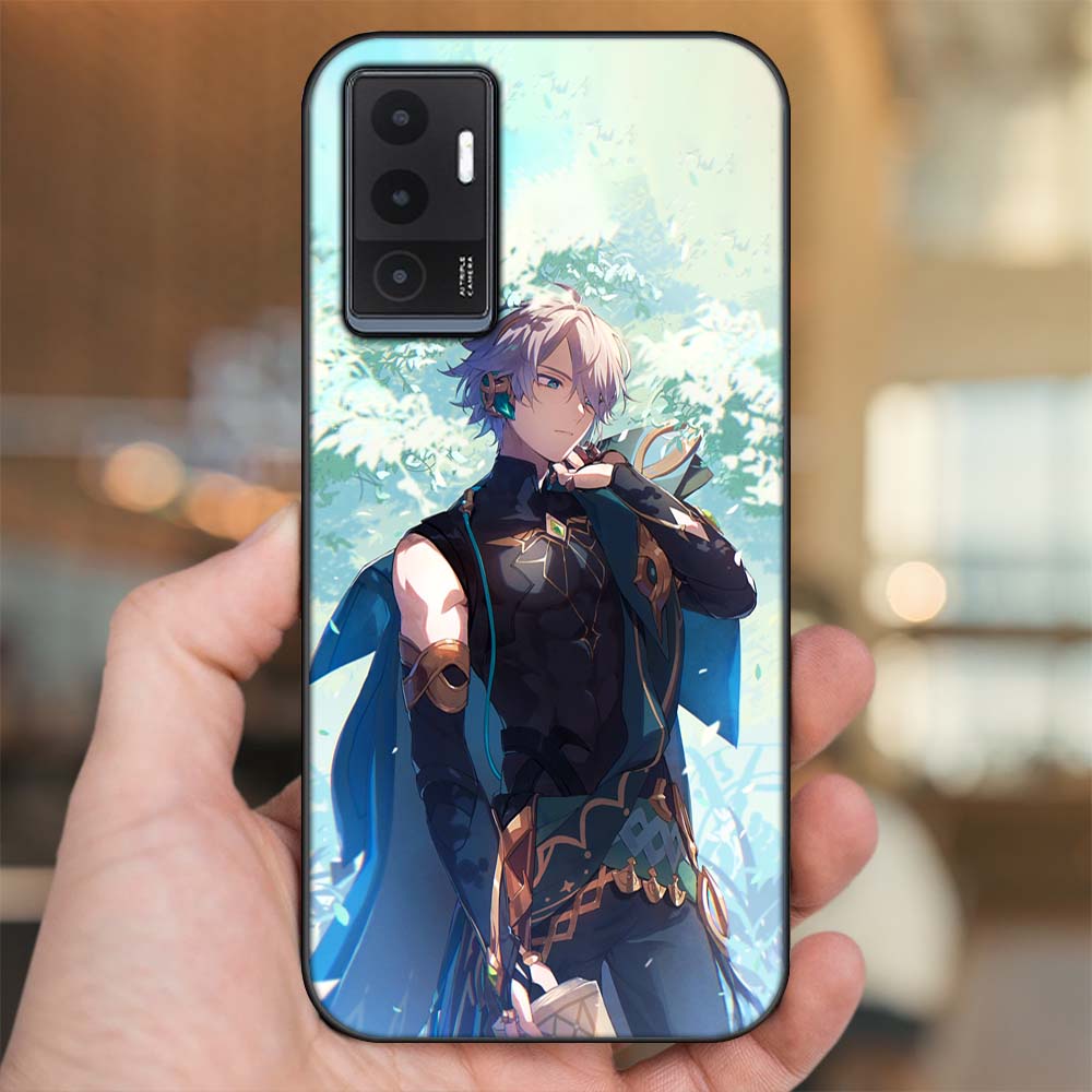 Ốp lưng Vivo V23e viền đen in hình Alhaitham Genshin Impact