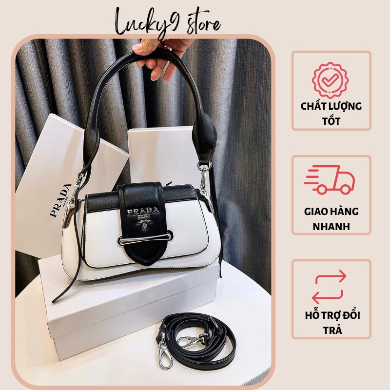Túi xách nữ túi Prada kẹp nách size 26 - Lucky9store