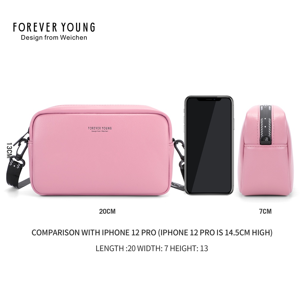 Túi đeo chéo vai FOREVER YOUNG DESIGN FROM PELY cỡ lớn đa năng thời trang tiện lợi