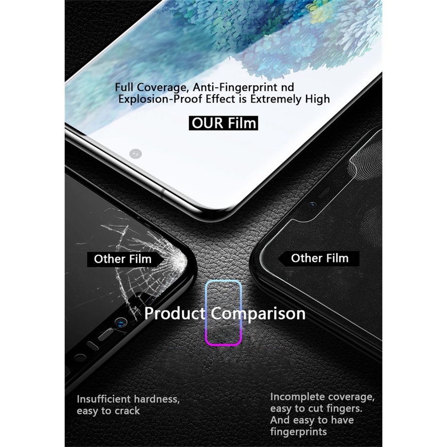 Kính Cường Lực Bảo Vệ Màn Hình Cong Cho Samsung Galaxy S23 S22 S21 S20 S23 Ultra S10 S9 S9 Plus