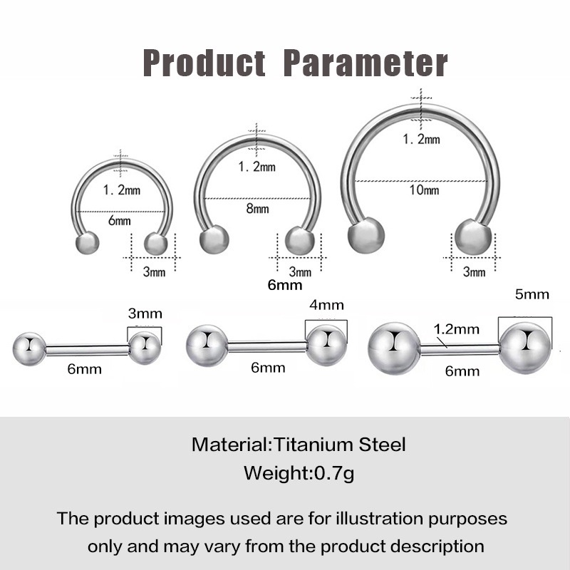 Phụ Kiện Trang Trí Móng Tay Bằng Thép Titan Chất Lượng Cao