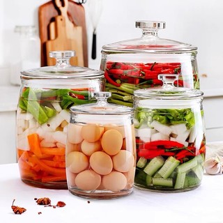 Bình thuỷ tinh muối dưa cà nhiều dung tích cao cấp. Chum đựng gia vị, thực phẩm, muối dưa cà bằng thuỷ tinh