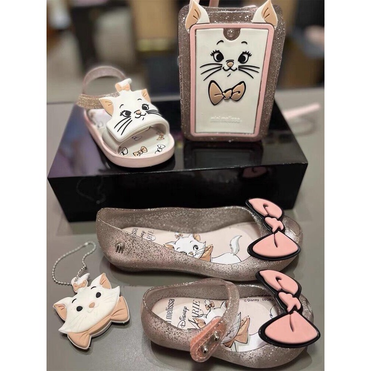 Giày Sandal Nhựa Đế Mềm Đính Nơ Melissa2023 Thời Trang Mùa Hè Cho Bé Gái