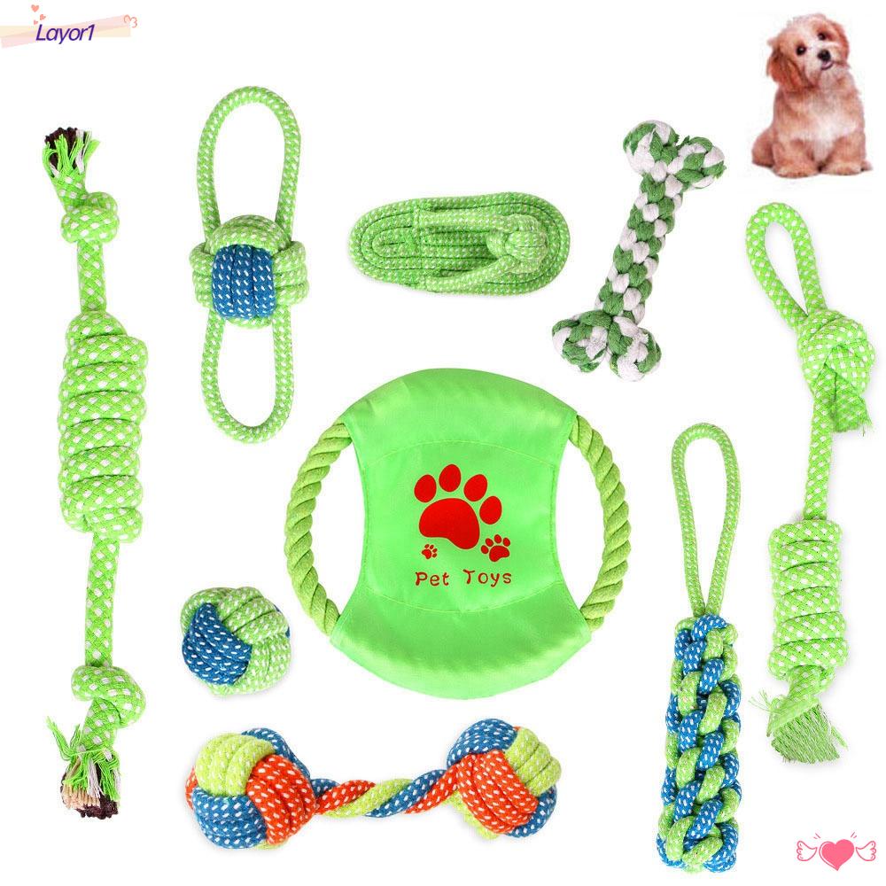 1 Đồ Chơi Dây Bện Màu Xanh Lá Cây Vui Nhộn Cho Thú Cưng