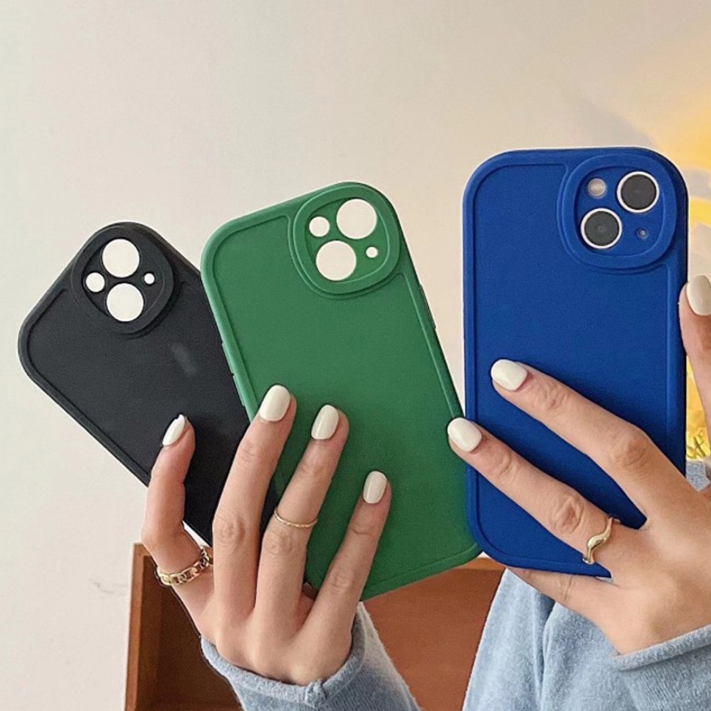 Ốp Điện Thoại TPU Mềm Mỏng Màu Kẹo Cho IPhone 14 13 12 11 Pro Max X XR 8 7 Plus