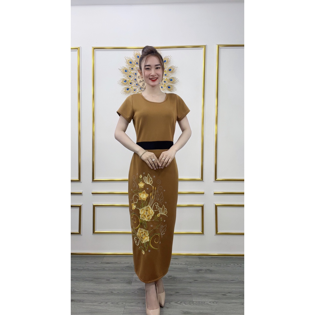 ĐẦM VEST TRUNG NIÊN THÊU 3D DÀNH CHO MẸ