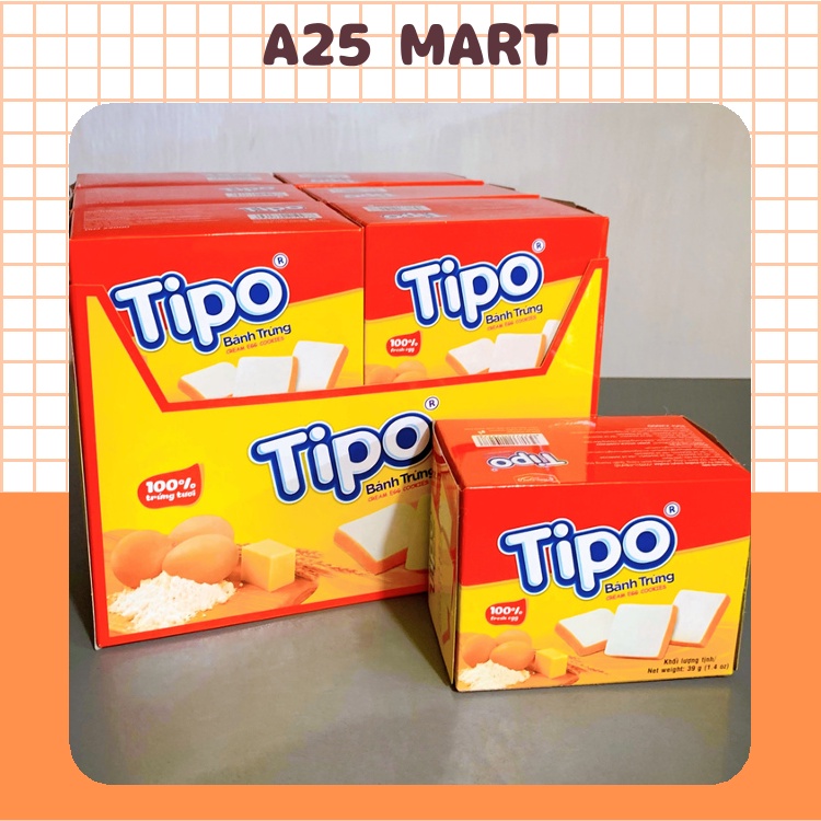 Combo 12 Hộp Bánh Trứng Nướng Tipo 468g (12 Hộp x  39g)