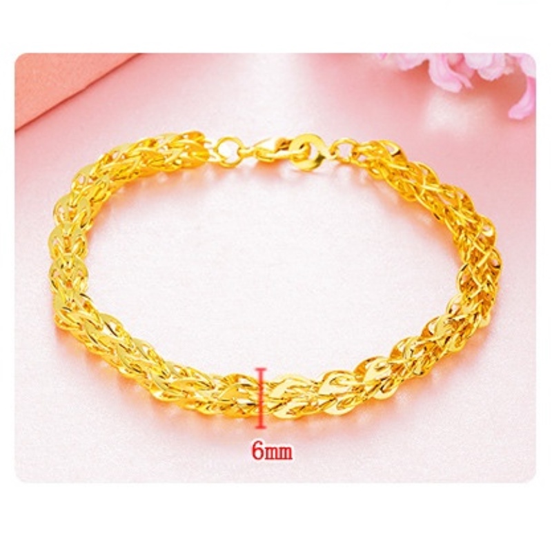 Pmrawc | Vòng Tay Mạ Vàng 24K Hình Đuôi Phượng Hoàng Không Phai Màu FS483