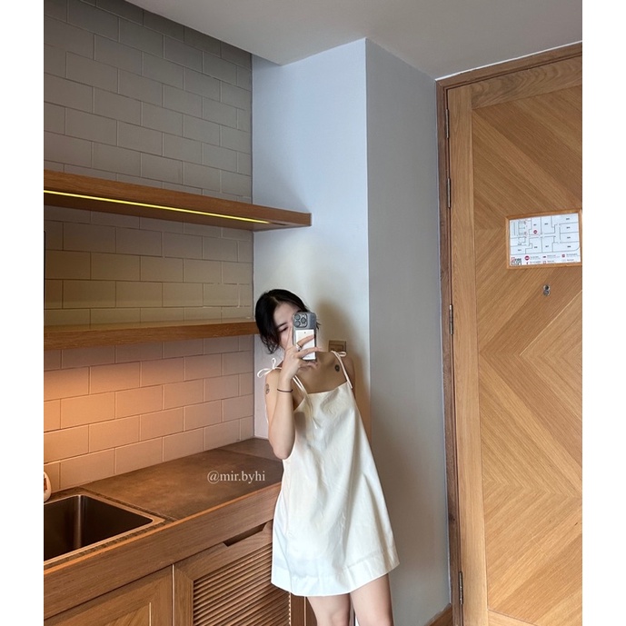 𝐦𝐢𝐫.𝐛𝐲𝐡𝐢: 𝐛𝐞𝐢𝐠𝐞 𝐝𝐫𝐞𝐬𝐬 - đầm linen hai dây