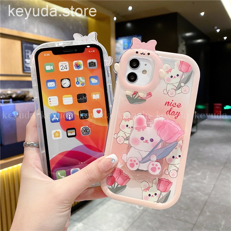 Ốp Điện Thoại Có Giá Đỡ Cho Vivo Y7S Y15 Y12 Y11 Y19 Y20 Y12S Y22S Y50 Y30 Y72 Y75 Y95 Y15S Y21 2021 V20 V23 V25 Pro X80 3D