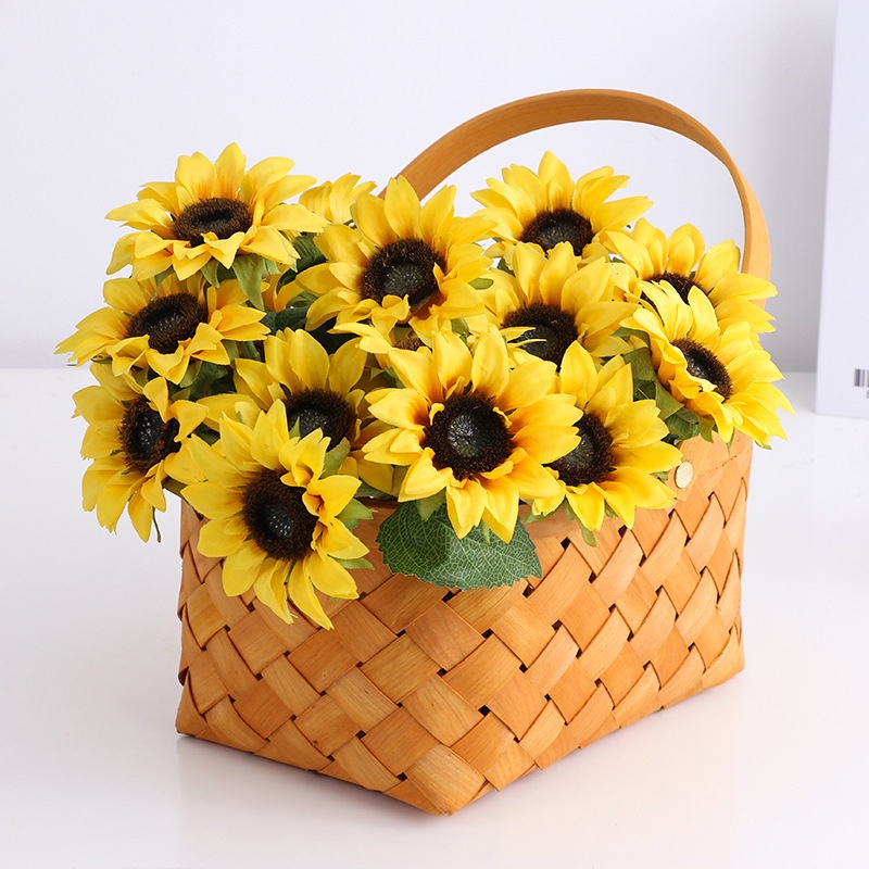 Chậu Hoa Hướng Dương Nhân Tạo Dùng Trang Trí Tiệc Cưới / Năm Mới