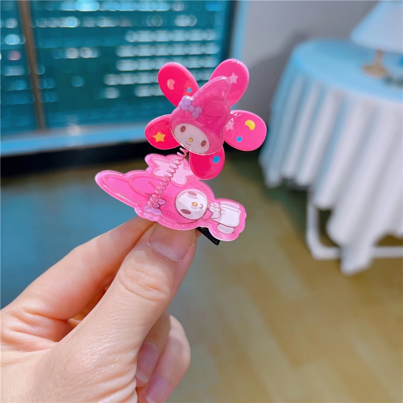 Sanrio Kẹp Tóc Hình Cối Xay Gió Nhỏ Hoạt Hình Thời Trang Cá Tính Cho Trẻ Em mymelody Cinnamon HelloKitty