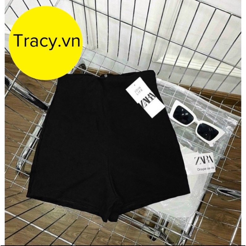 Quần Short Zara Umi Lưng Cao Có Khoá Sau -Tôn Hách Dáng