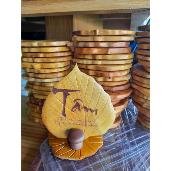 Tranh gỗ thư pháp chữ An Nhiên để bàn