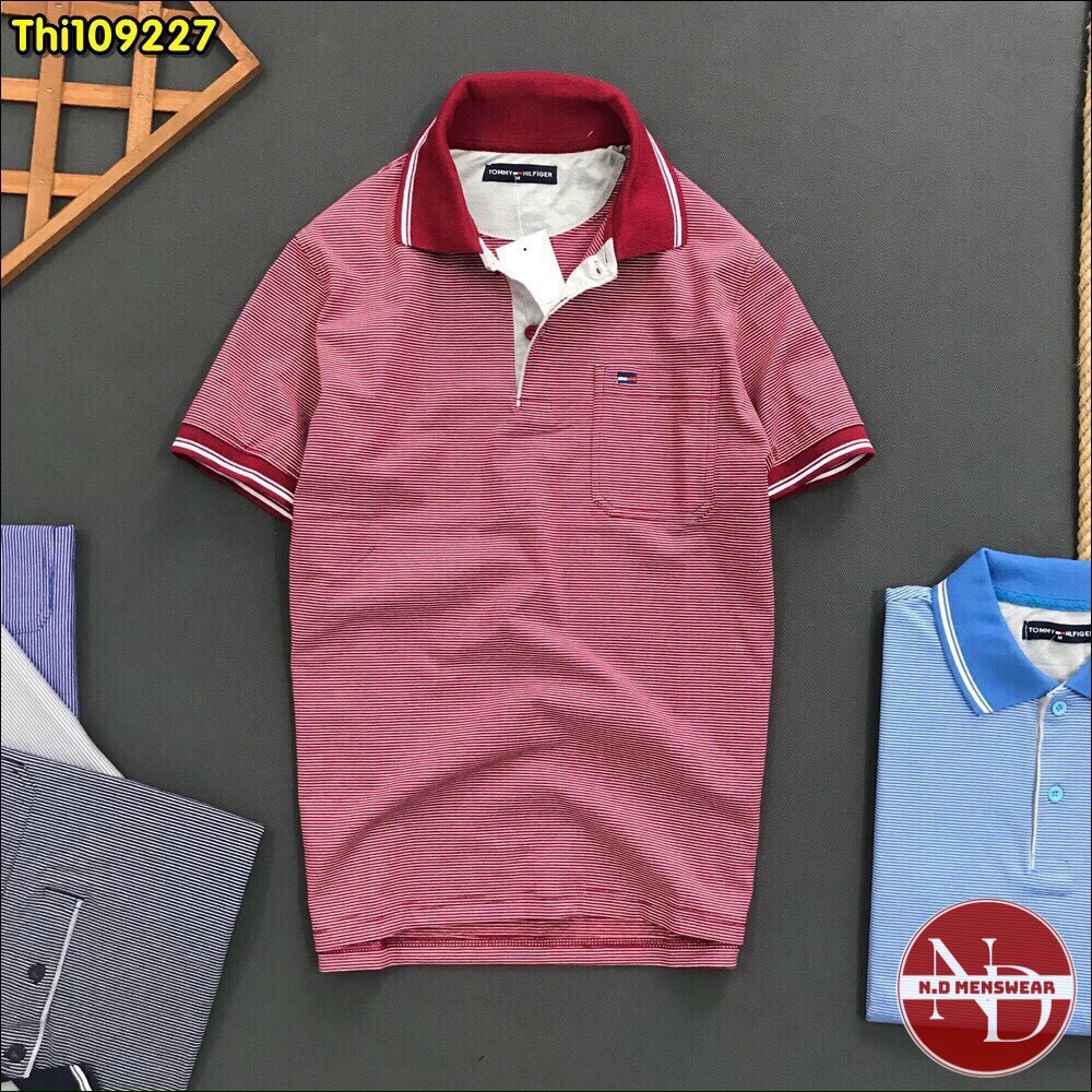 Áo Thun Nam Cổ Bẻ Sọc - N.D MENSWEAR