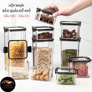 Hộp nhựa đựng thực phẩm khô, đồ khô, ngũ cốc  - Nhựa cao cấp tiêu chuẩn Nhật, nắp hộp siêu kín, chống ẩm mốc,côn trùng!