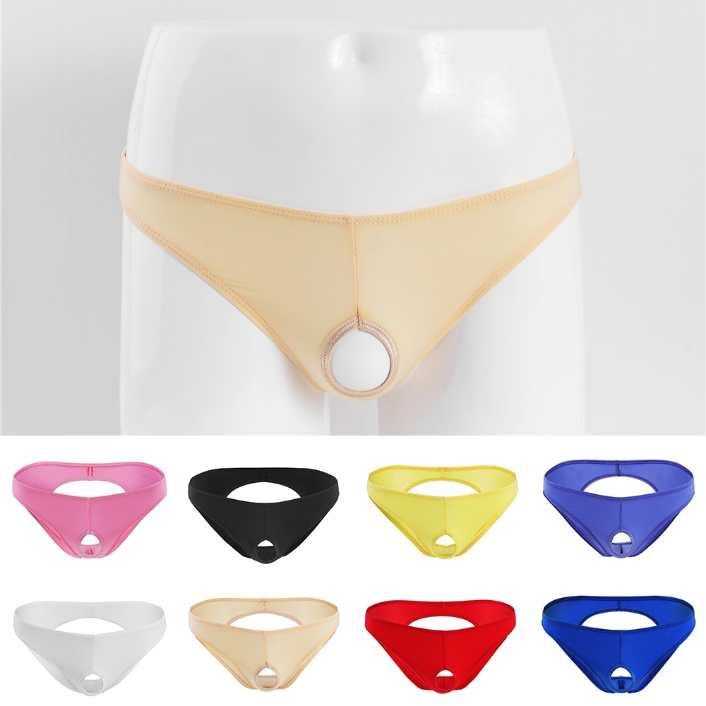 Men Thong T-Back Transparent Underpants Bikini Breathable Briefs Lingerie