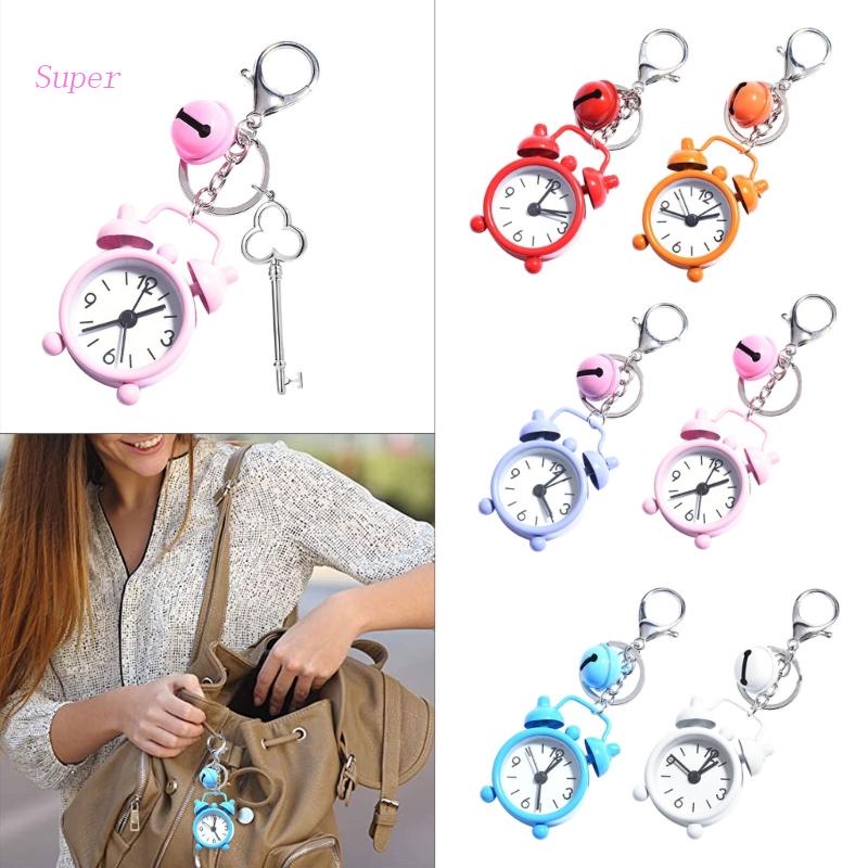 Đồng Hồ Báo Thức Mini Bằng Hợp Kim Có Chuông Nhỏ Và Móc Khóa Tôm Hùm Trang Trí Túi Xách Sinh Nhật