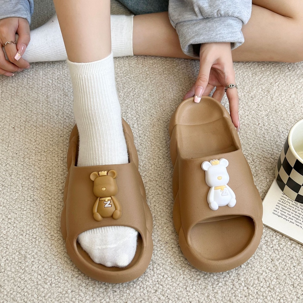 Dép Sandal Đế Mềm Chống Trượt Hình Gấu Thời Trang Mùa Hè Cho Nữ Mã 41