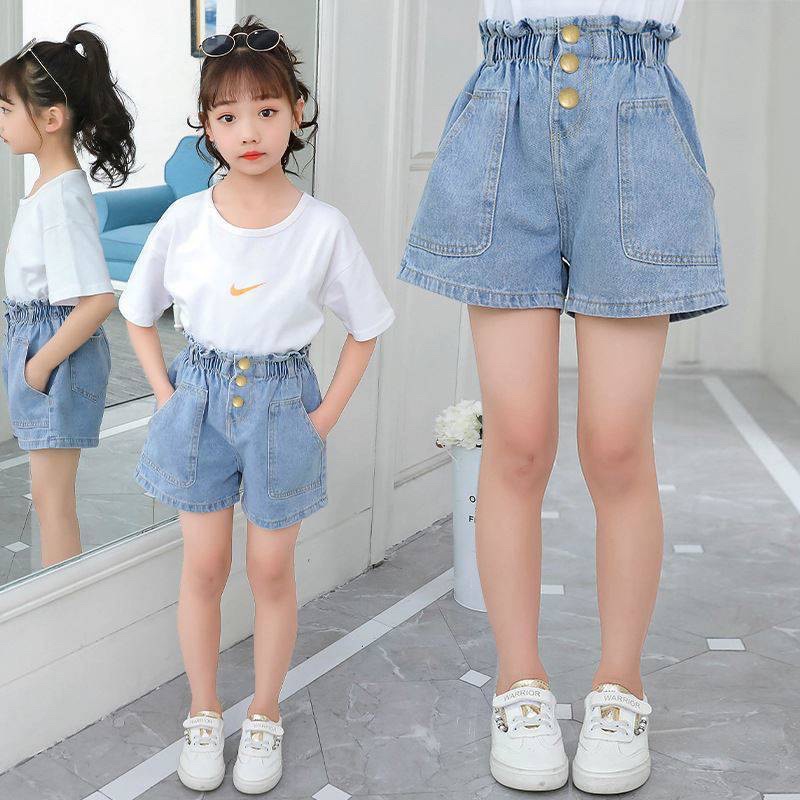 [Mã FATREND2810 giảm đến 30k tối đa 99k] Quần Short Jeans Cho Bé Gái 11-40kg. Chất mềm đẹp co giãn