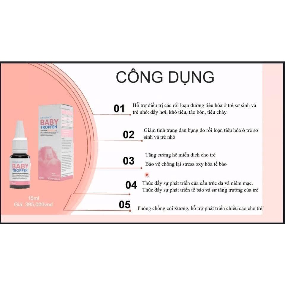 Men vi sinh đa chủng Lactobact Baby Tropfen Đức (15ml)